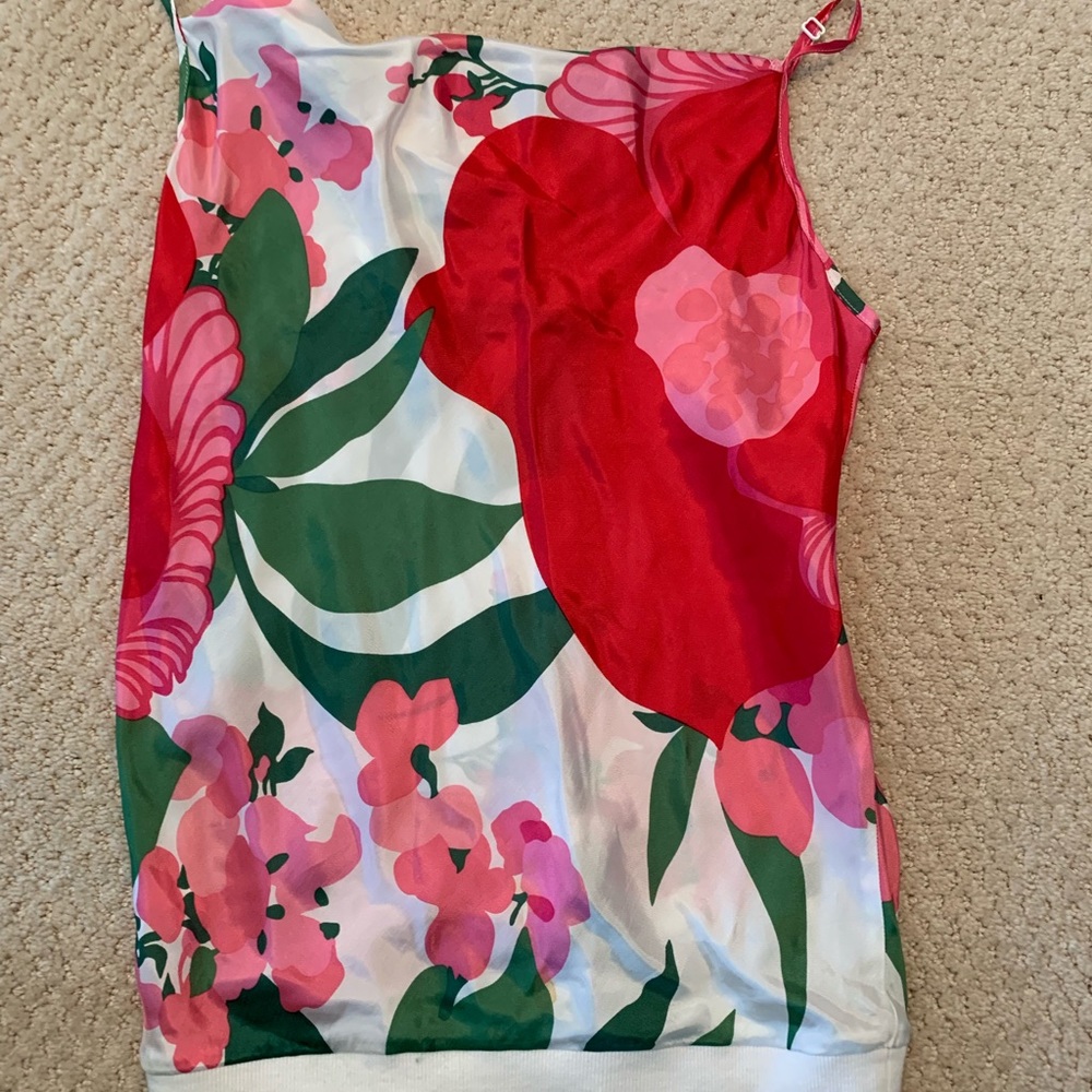 Benetton Tank With White, Pink and Green